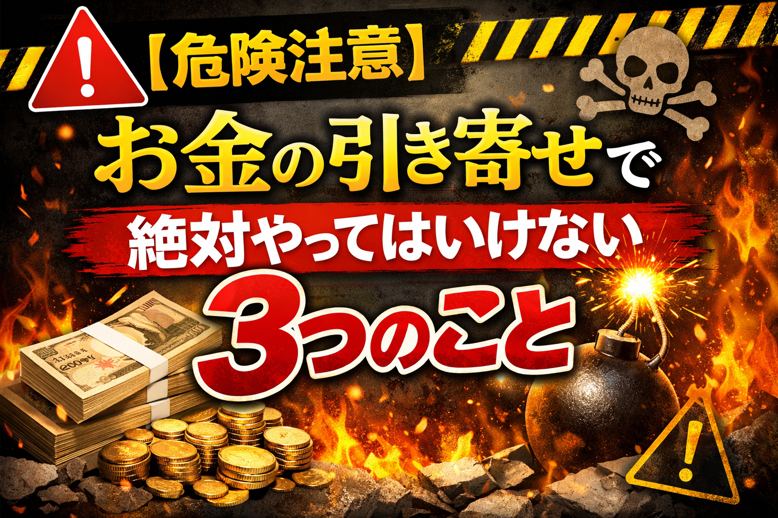 【危険注意】お金の引き寄せで絶対やってはいけない3つのこと
