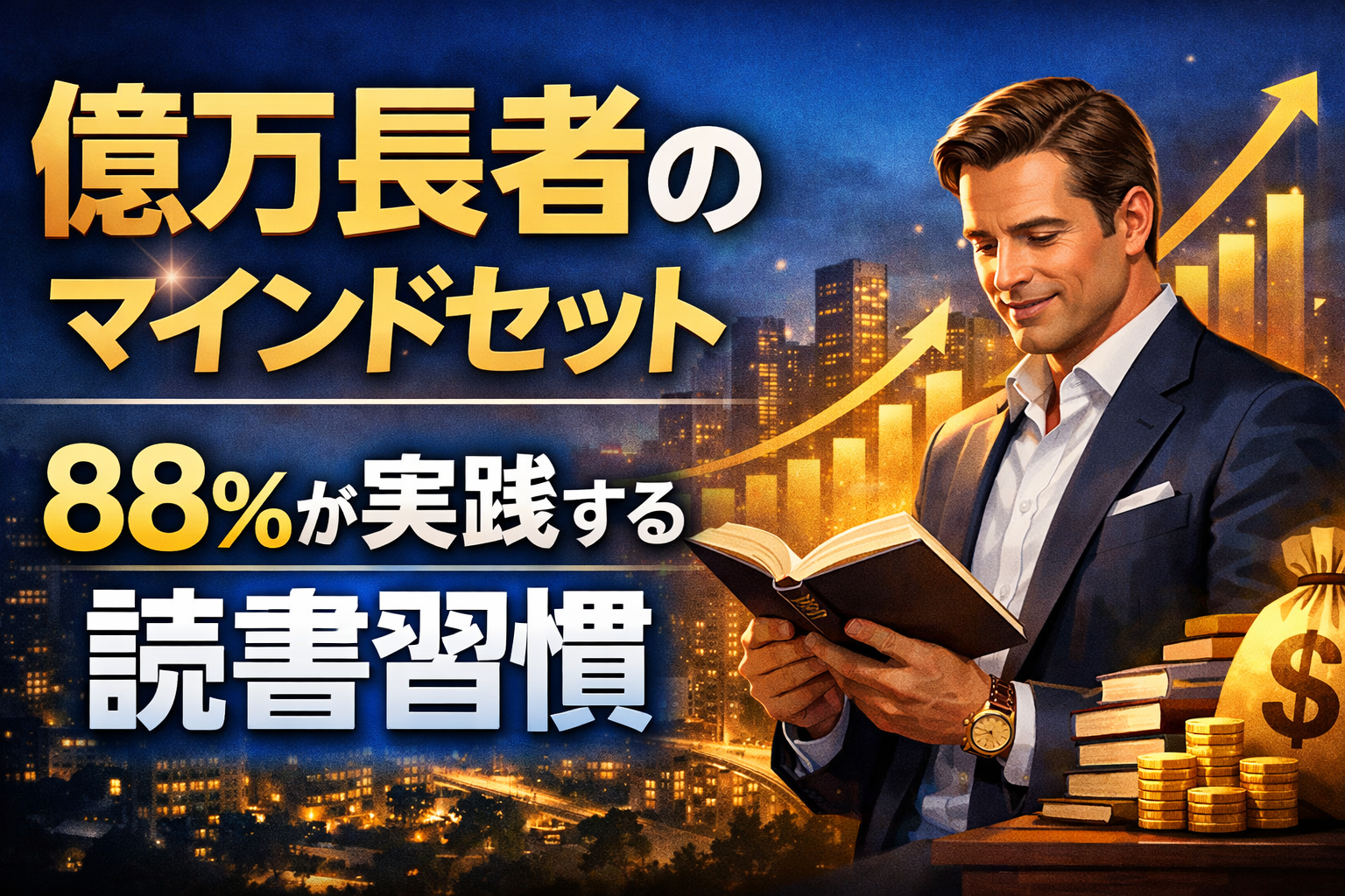 億万長者のマインドセット｜88％が実践する読書習慣