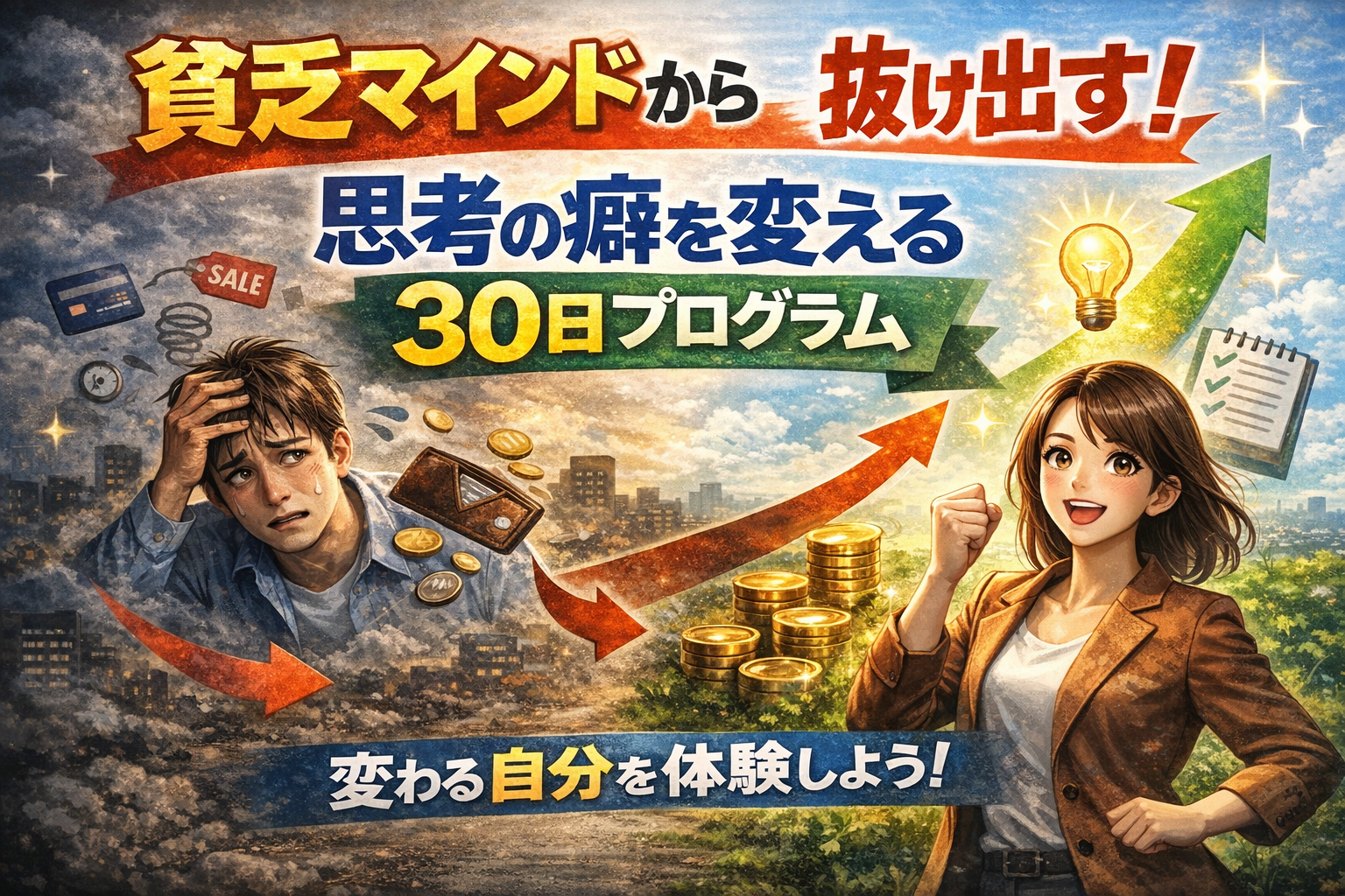 貧乏マインドから抜け出す！思考の癖を変える30日プログラム